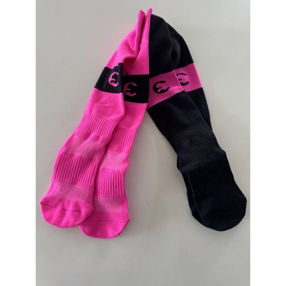 ProCat Puma Small Kids' Over the Knee Athletic Socks 2 Pair Pink Set & Black Set